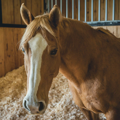 HORSE HEAD AND SHAVINGS